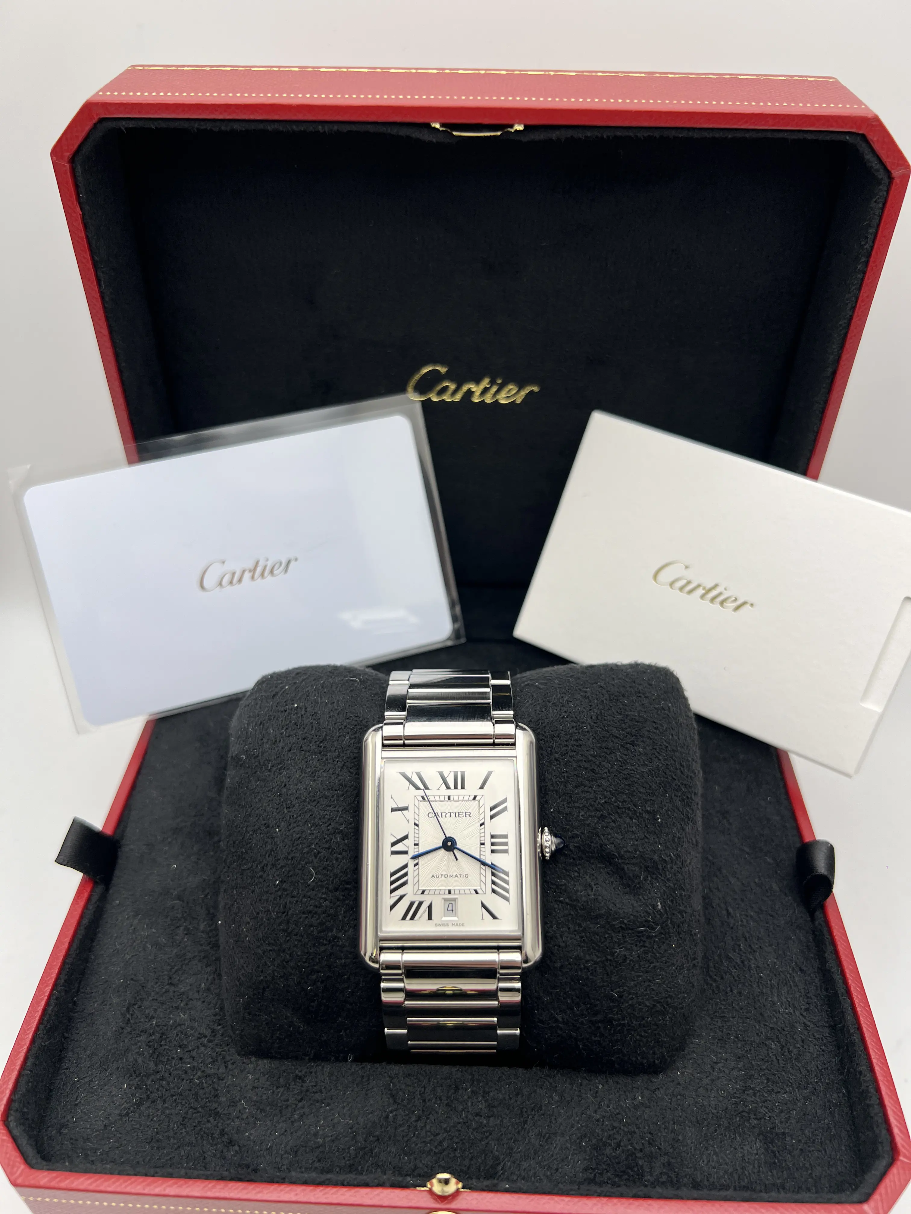 Cartier Tank Must XL 31mm x 41mm WSTA0053 Silver Dial Box Papers