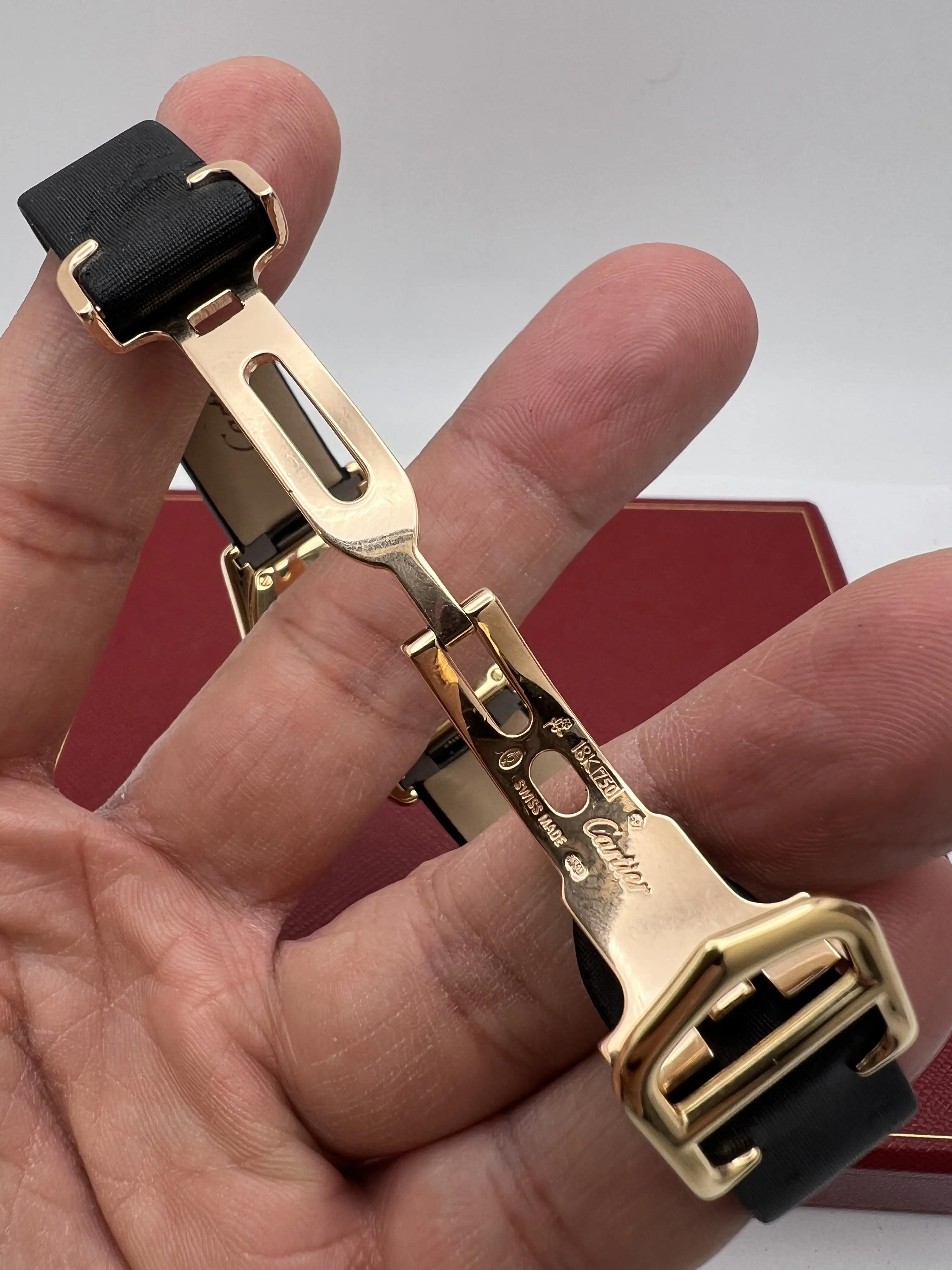 Cartier Roadster 31mm 18K Yellow Gold Silver Dial Box Papers