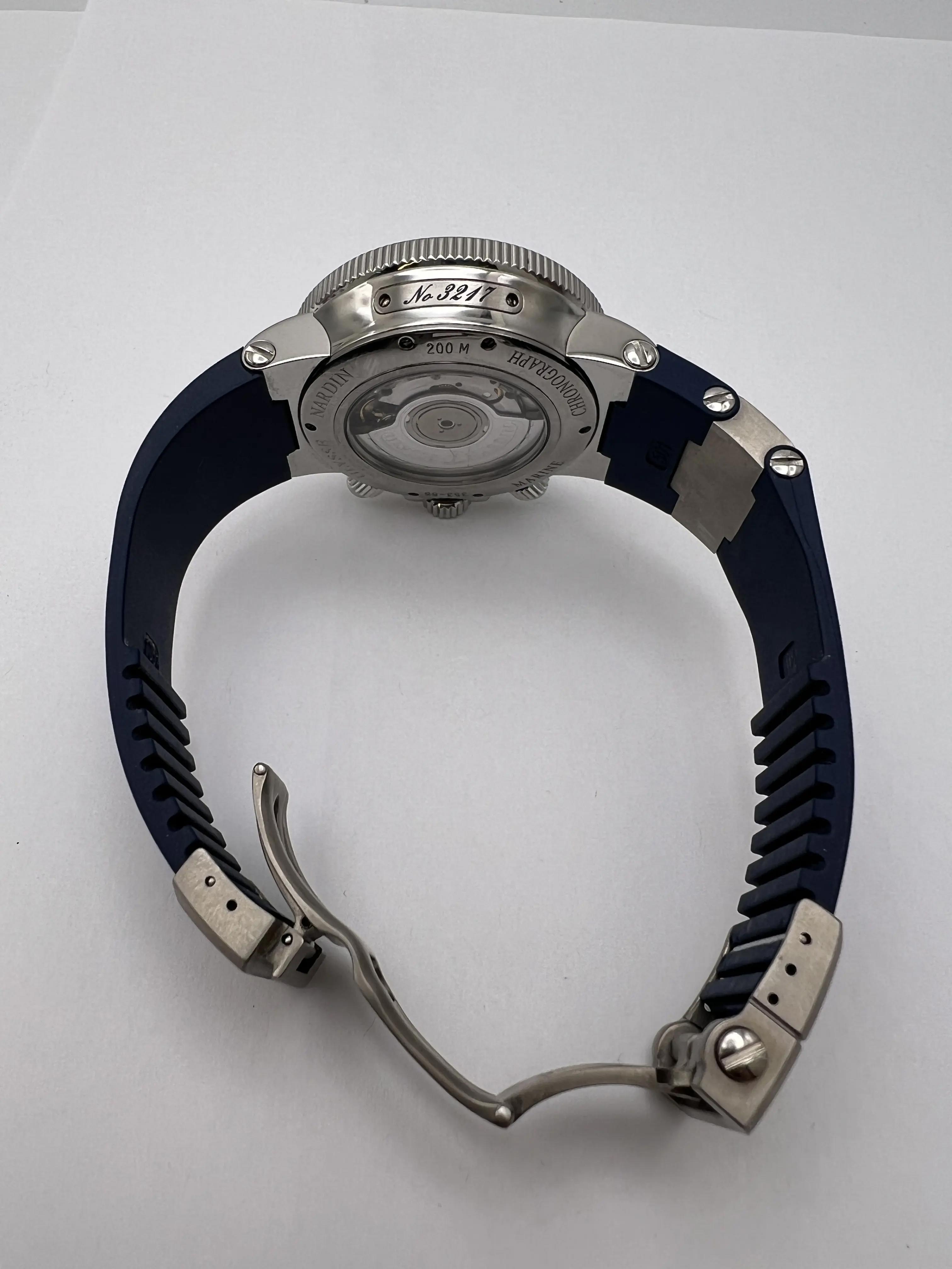 【極美品】アウトライン・OUTLINE NAVY DIVER（3・6・9） Outline Navy Diver with riveted steel bracelet + crushed