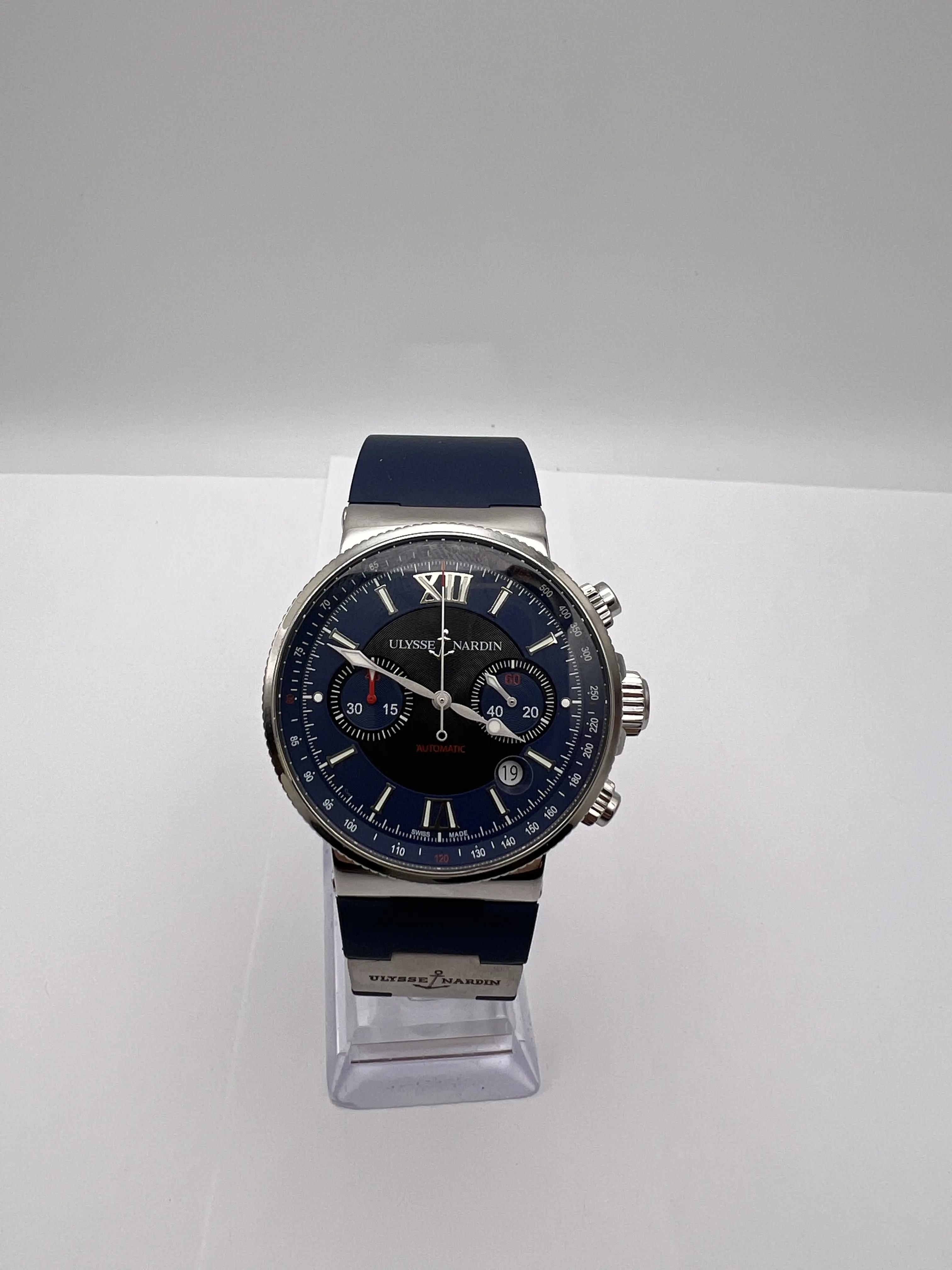 【極美品】アウトライン・OUTLINE NAVY DIVER（3・6・9） Outline Navy Diver with riveted steel bracelet + crushed