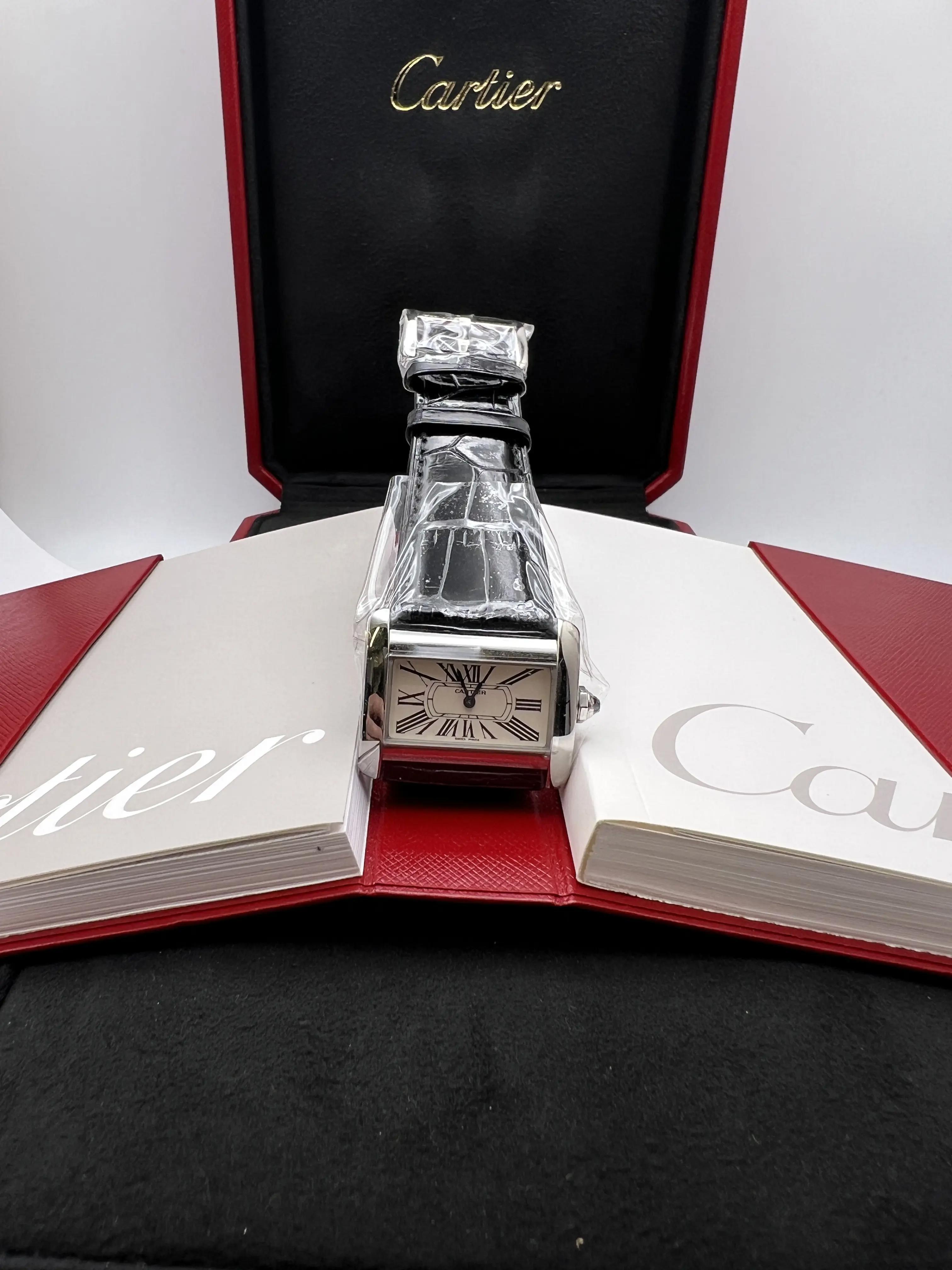 Cartier Mini Tank Divan W6300255 Ivory Dial Box Papers | eBay