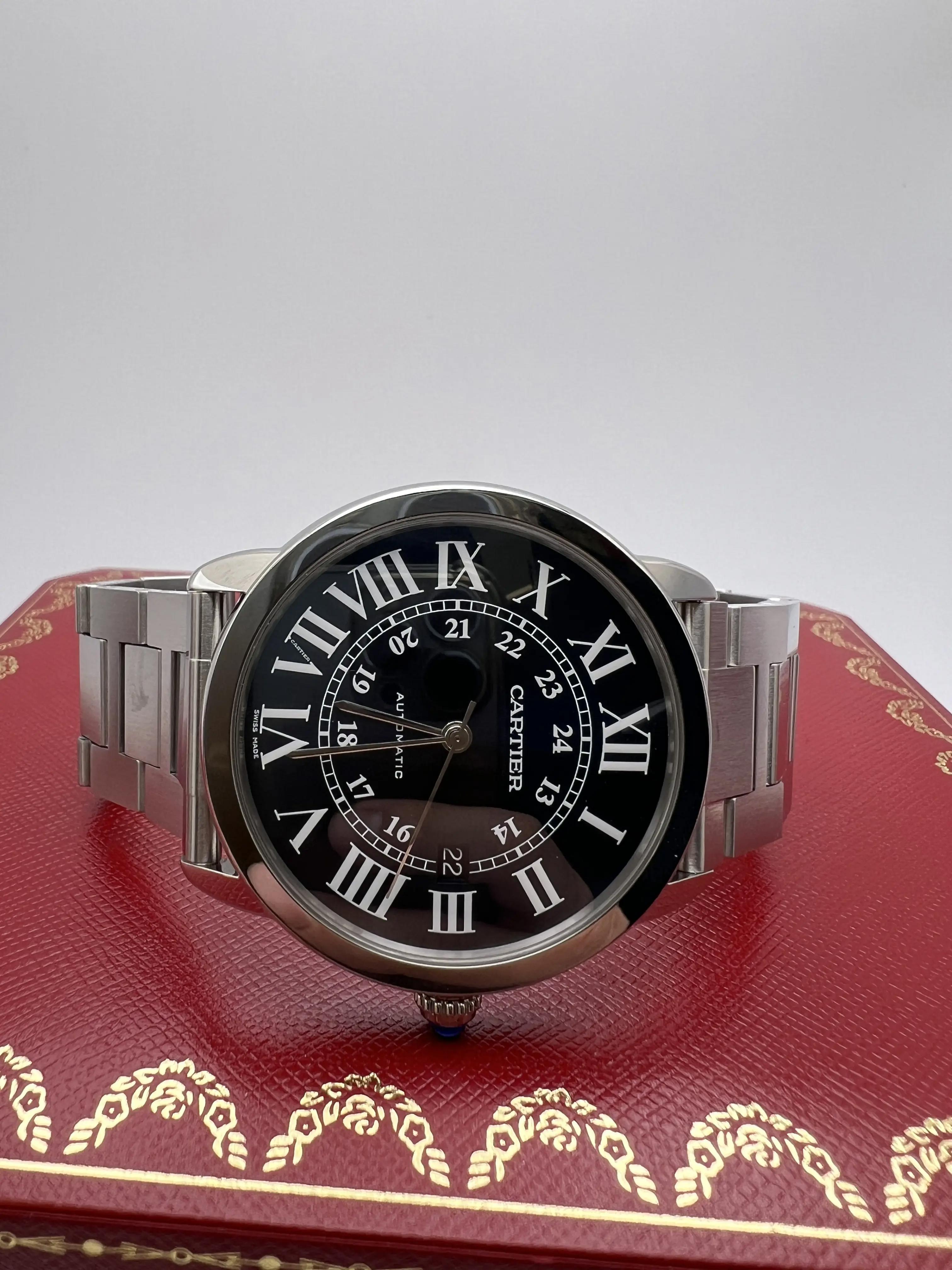 Cartier Ronde Solo 42mm Blue Dial Automatic Box Papers WSRN0023 | eBay