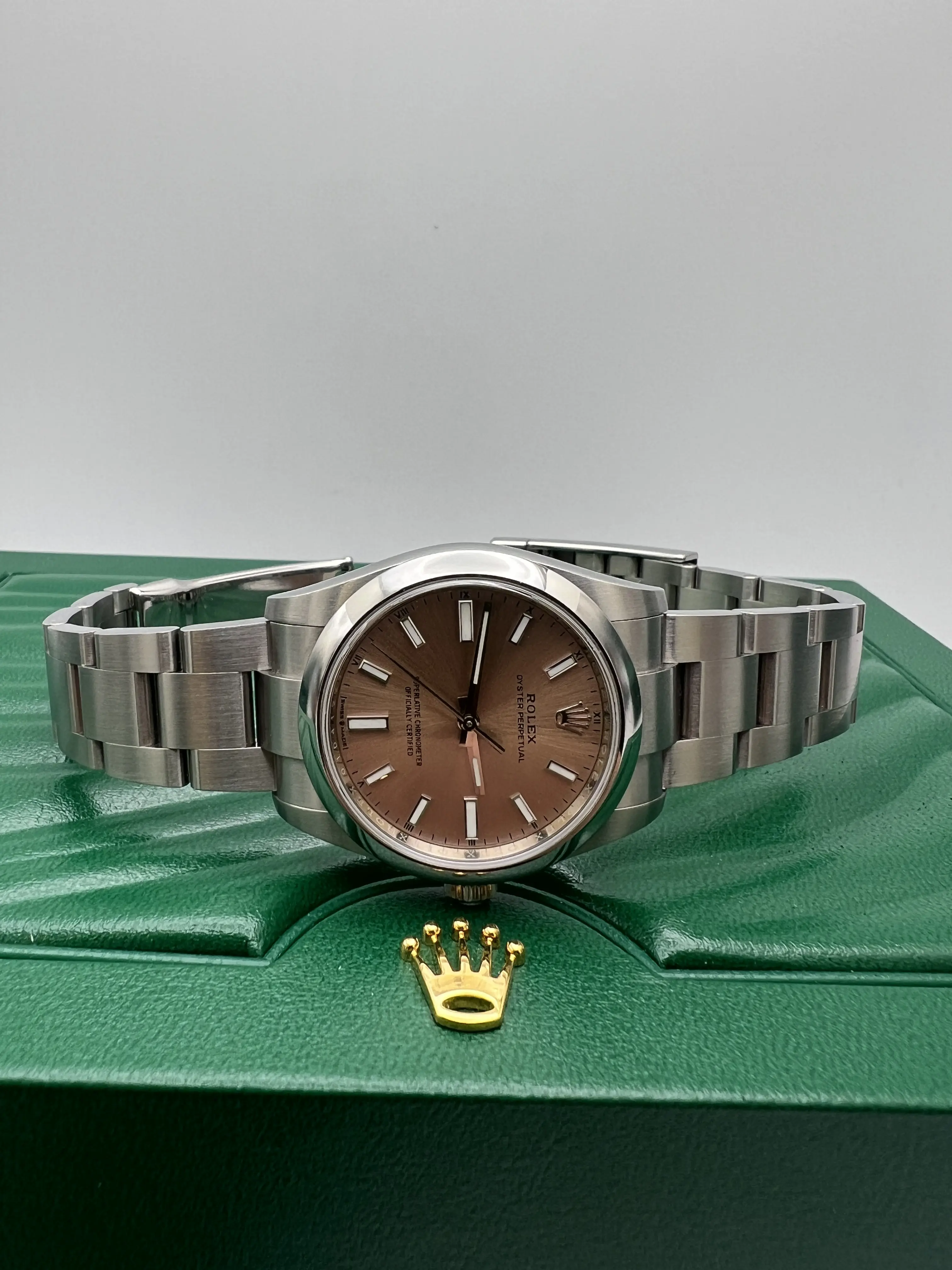 Rolex Oyster Perpetual 34mm 124200 Pink Dial Box Papers | eBay