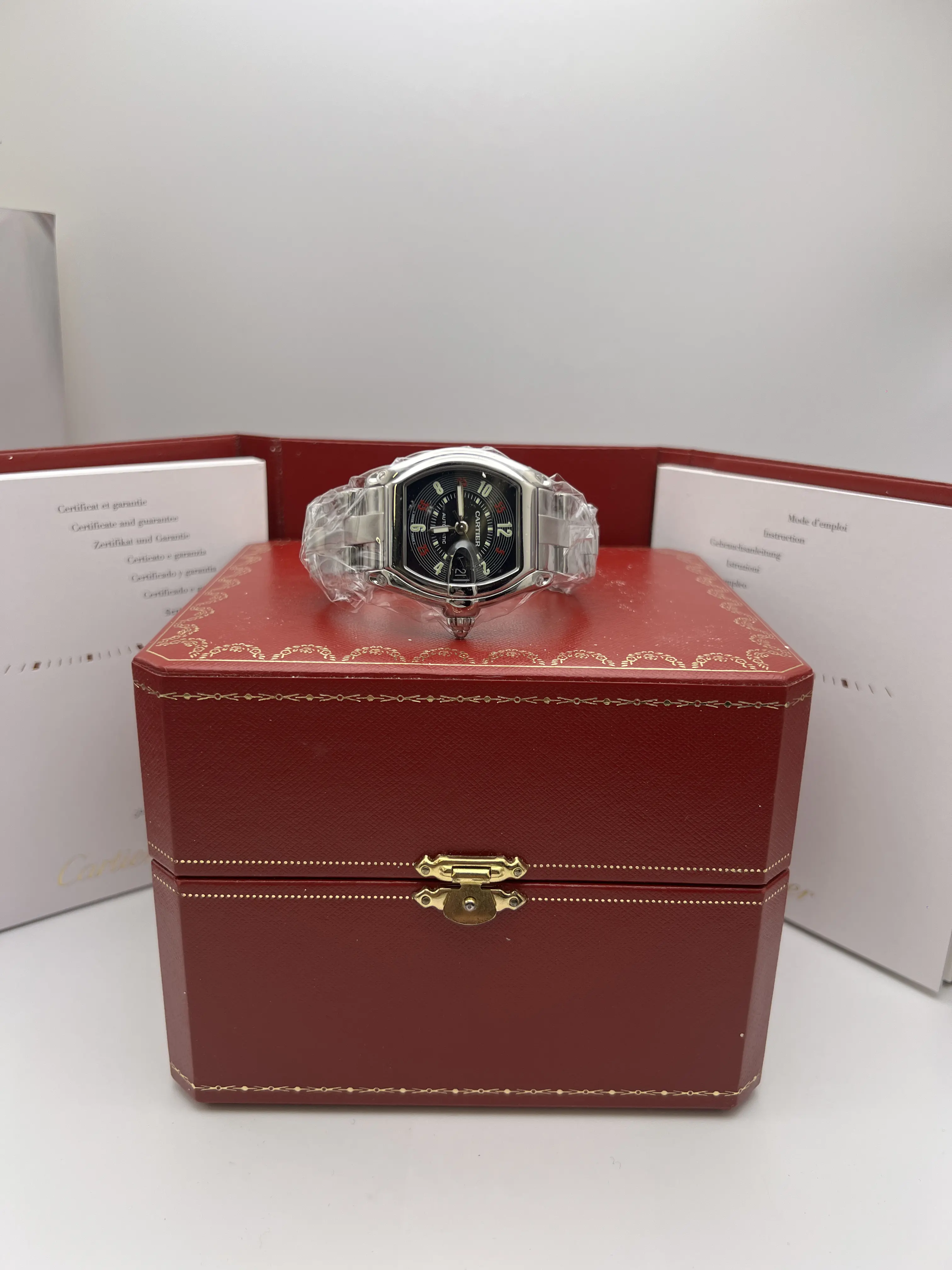 Cartier Roadster Black Vegas Dial 38mm Box Papers W62002V3 | eBay