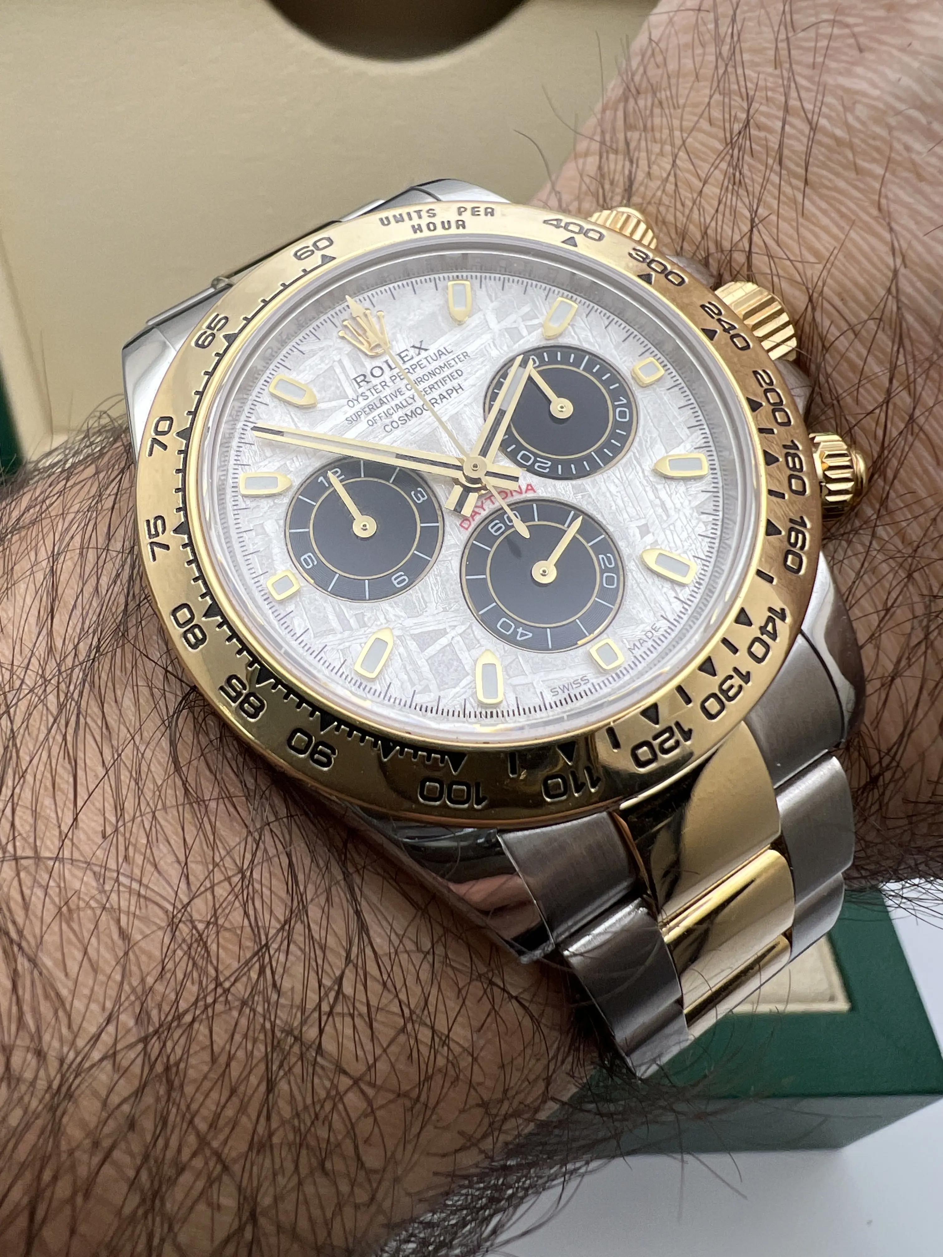 Rolex Daytona Custom Meteorite Dial 40mm 116503 18K Two Tone