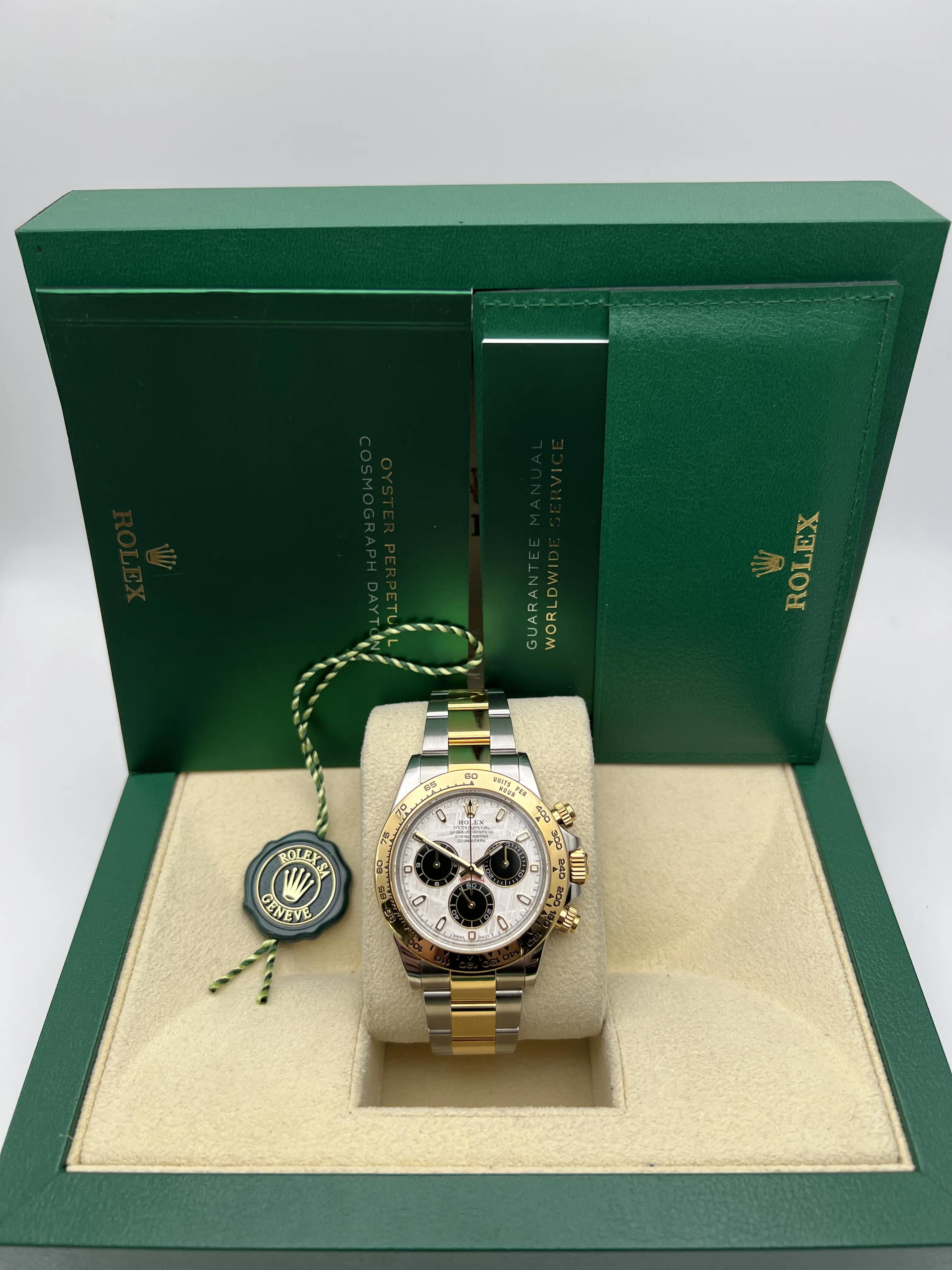 Rolex Daytona Custom Meteorite Dial 40mm 116503 18K Two Tone Box