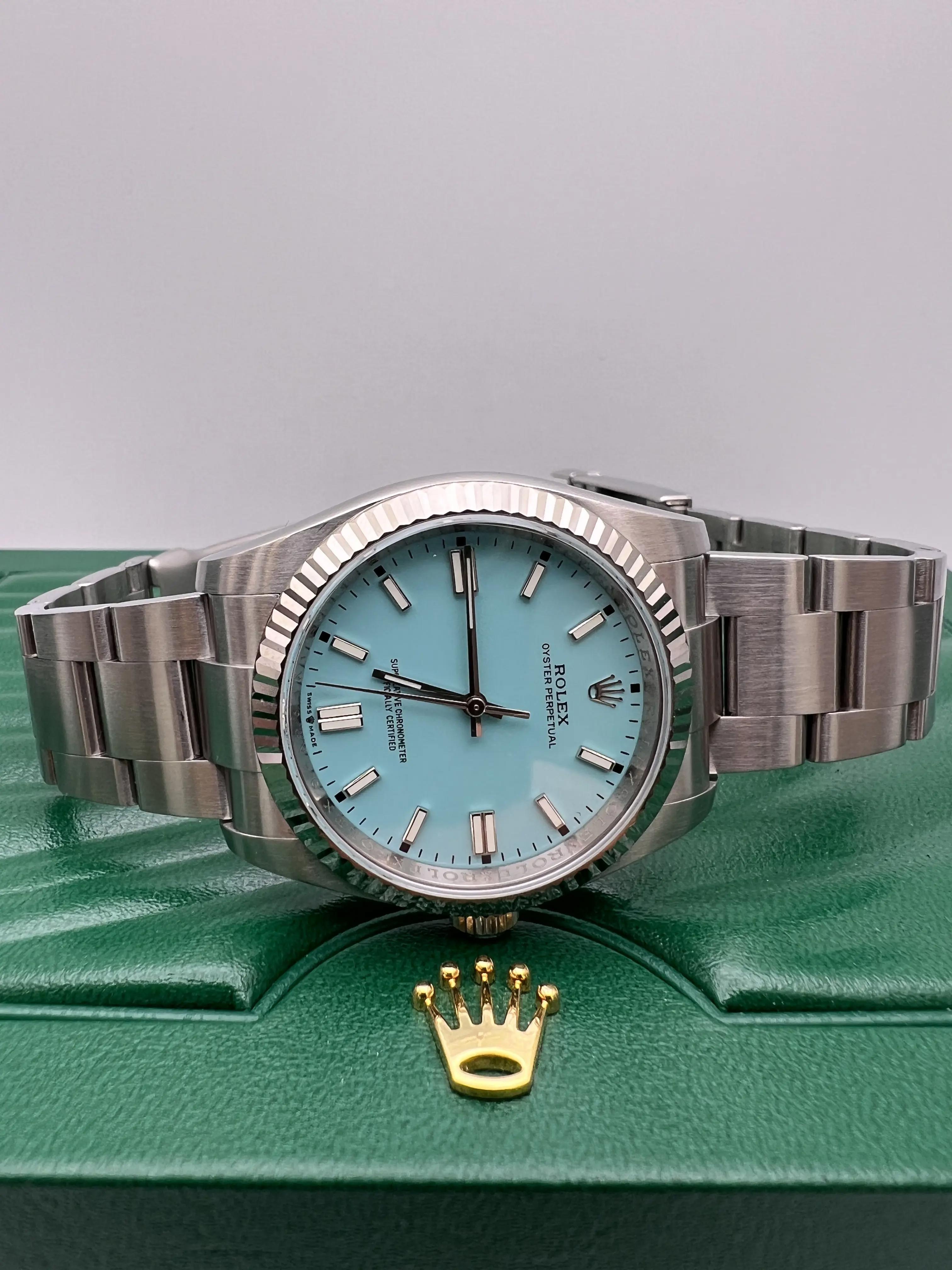 Rolex Oyster Perpetual 36mm 116034 18K Fluted Bezel Custom