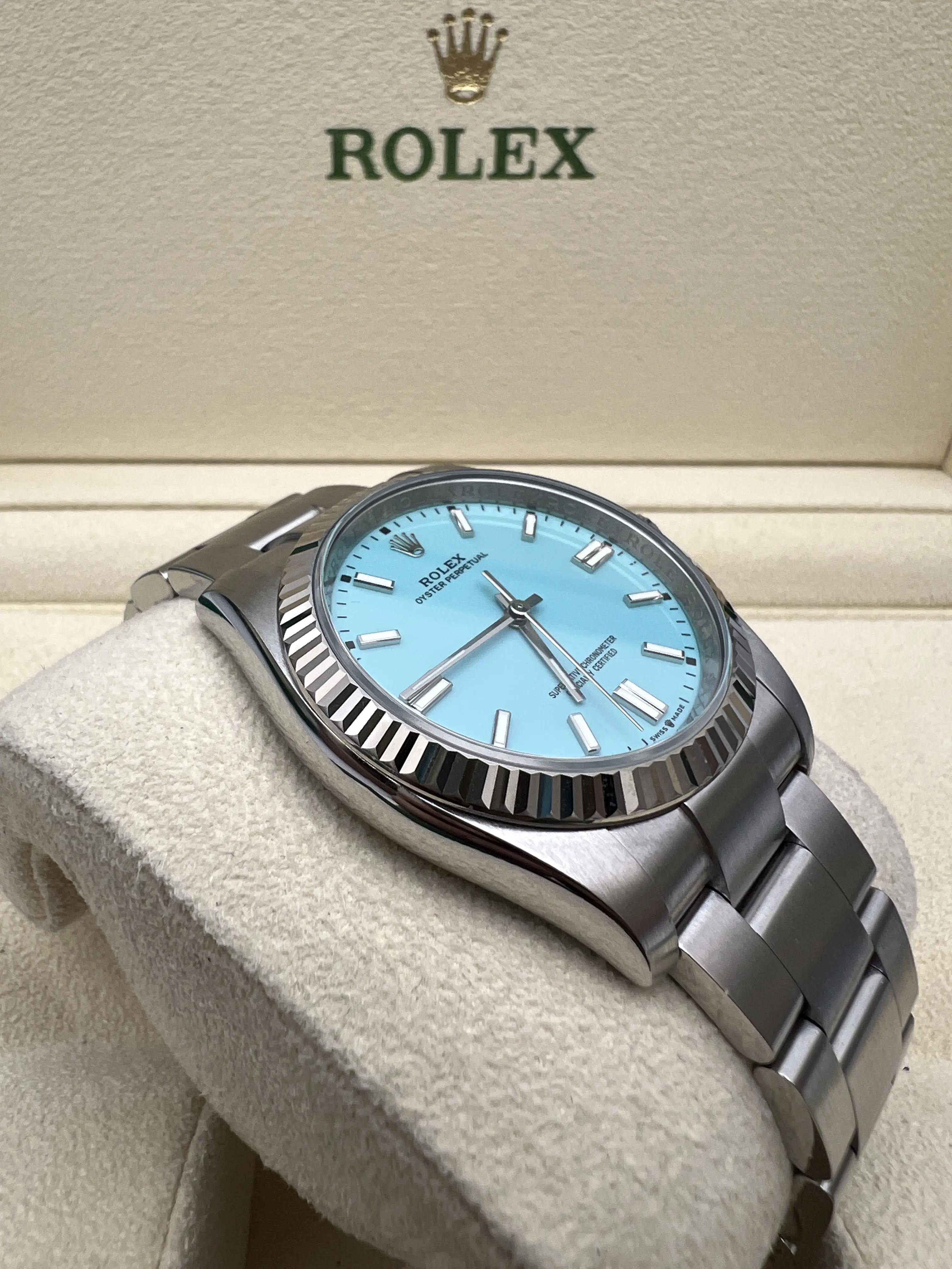 Rolex Oyster Perpetual 36mm 116034 18K Fluted Bezel Custom