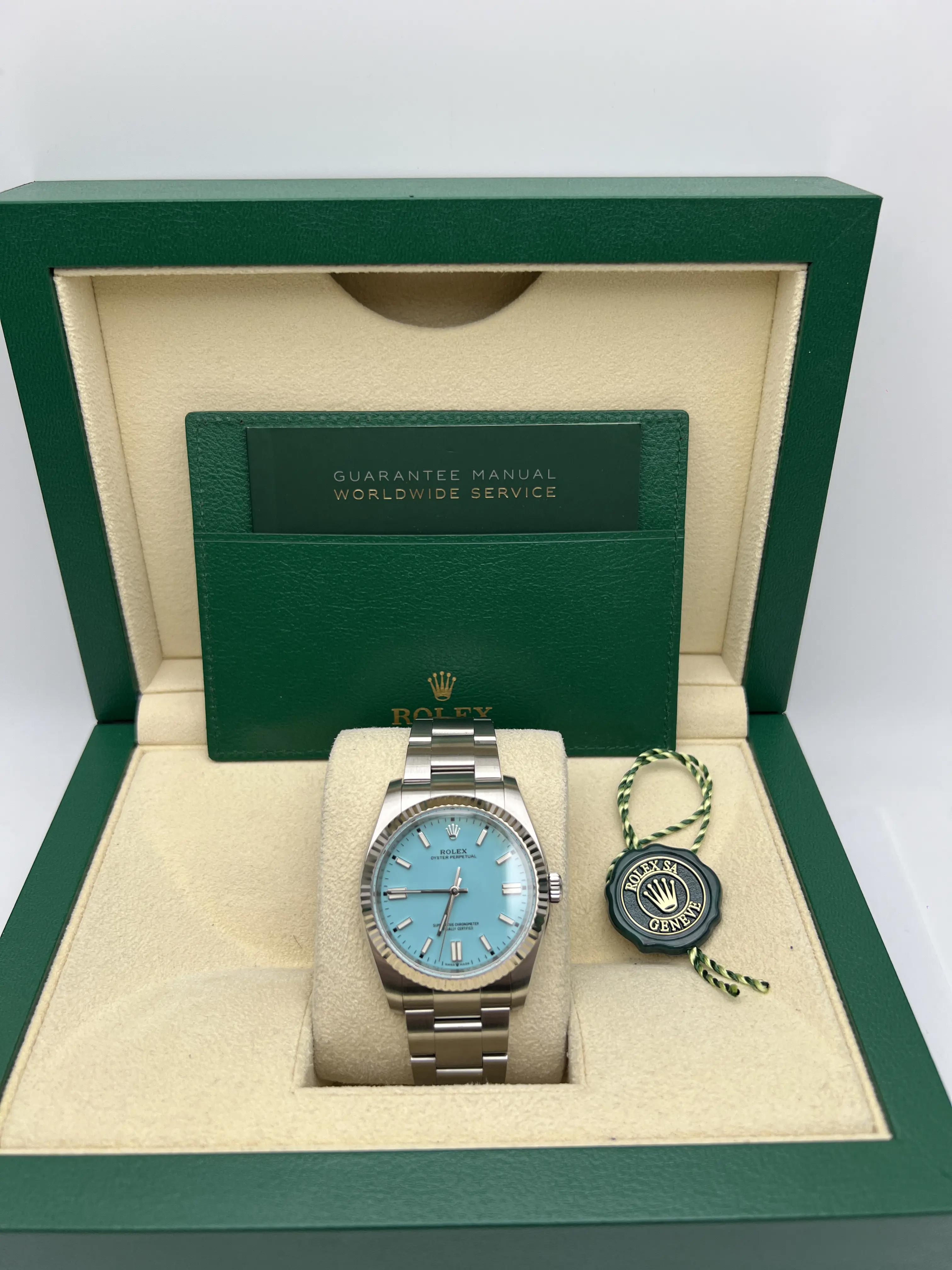 Rolex Oyster Perpetual 36mm 116034 18K Fluted Bezel Custom