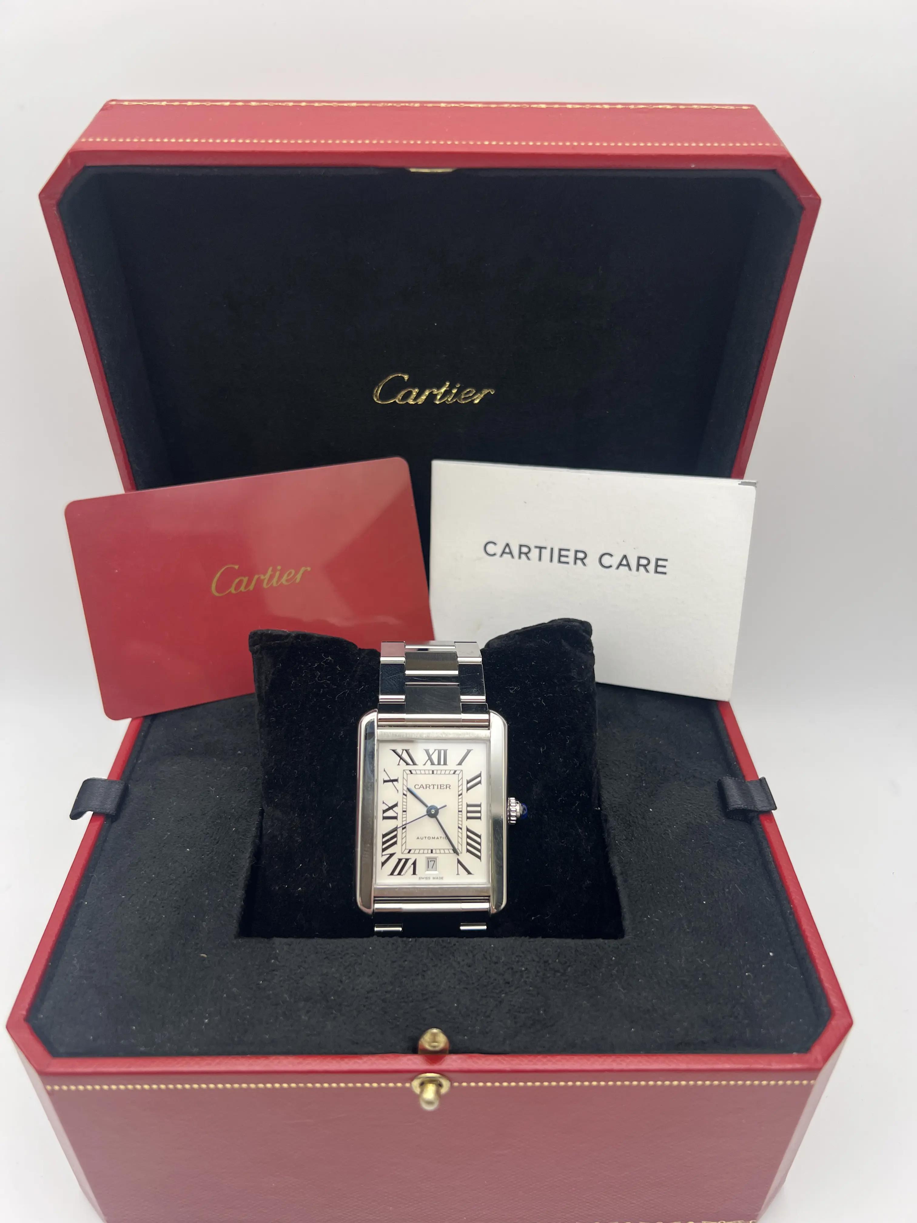 Cartier Tank Solo XL 31 x 41mm W5200028 Silver Dial Steel