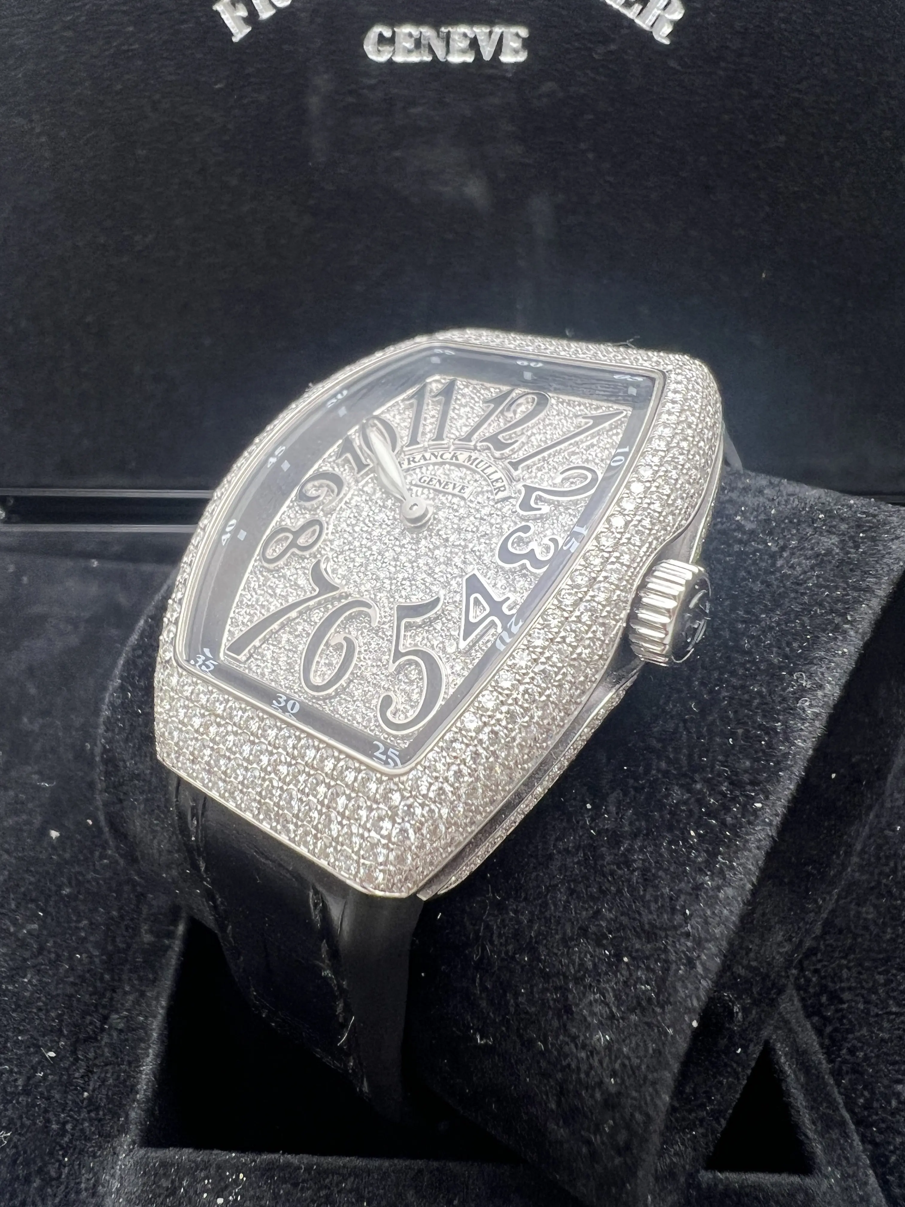 Franck Muller Vanguard V35QZDCD Full Factory Diamond Black
