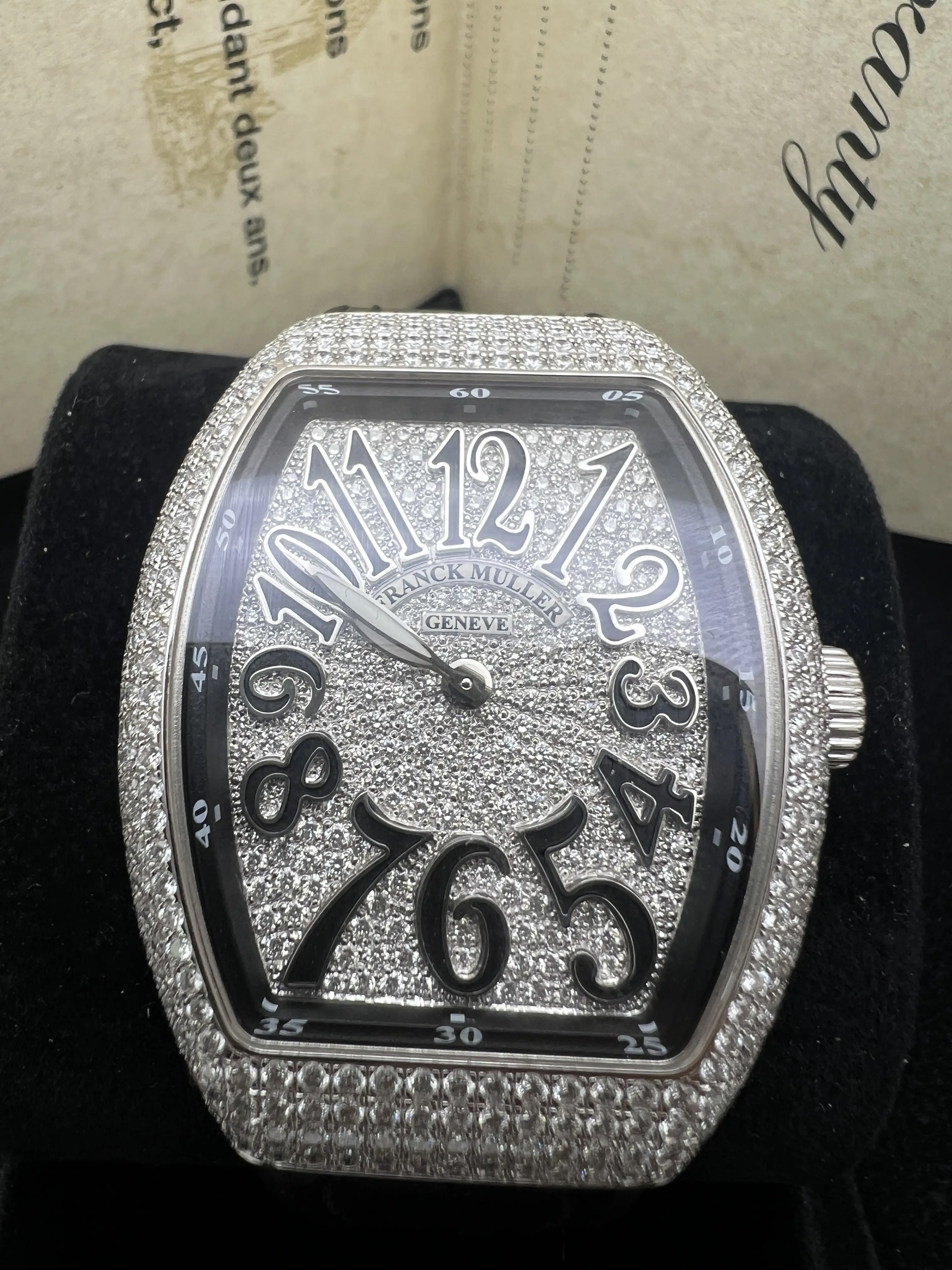 Franck Muller Vanguard V35QZDCD Full Factory Diamond Black
