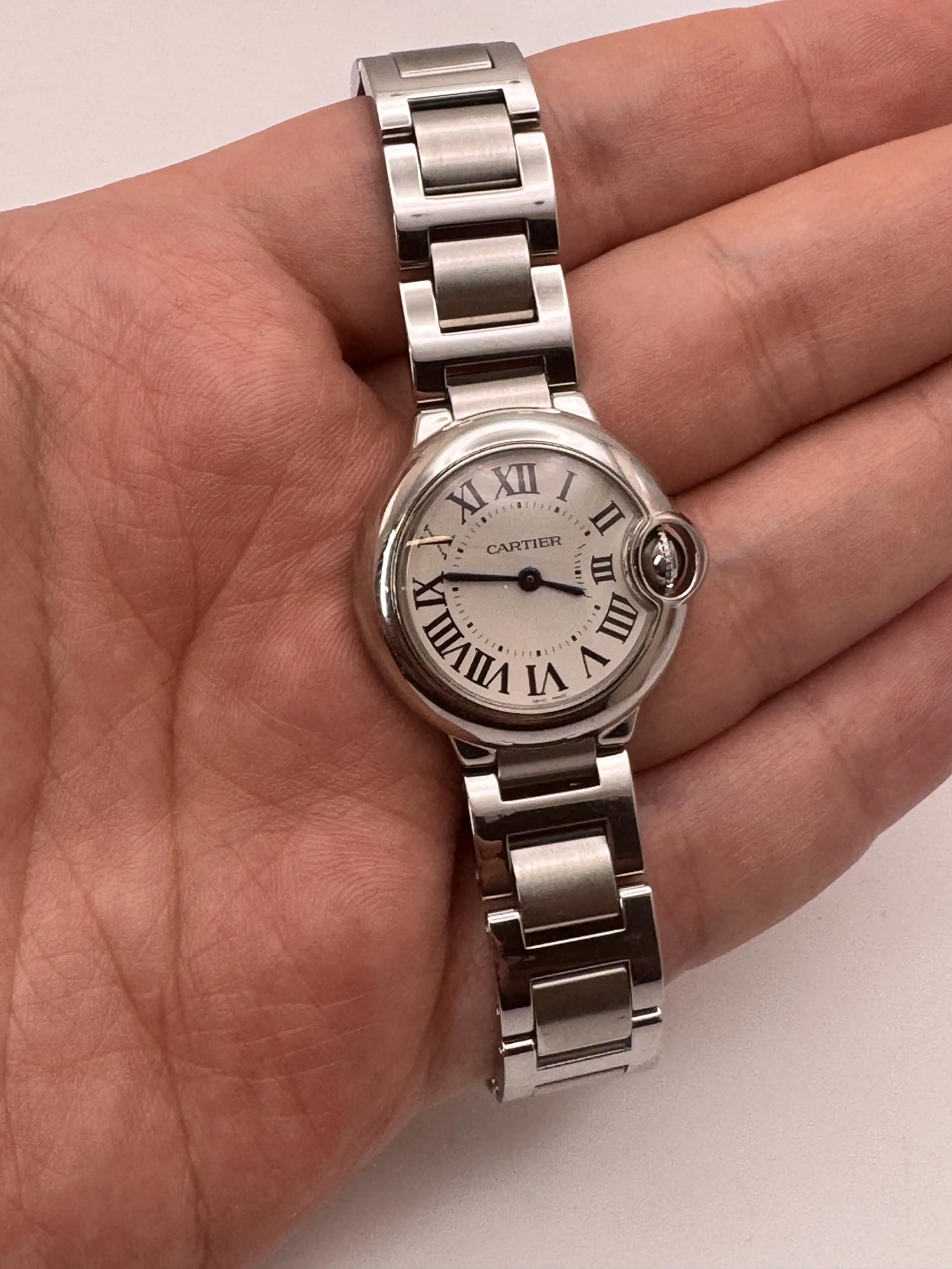 Cartier Ballon Bleu 28mm Stainless Steel Quartz Ladies Watch 