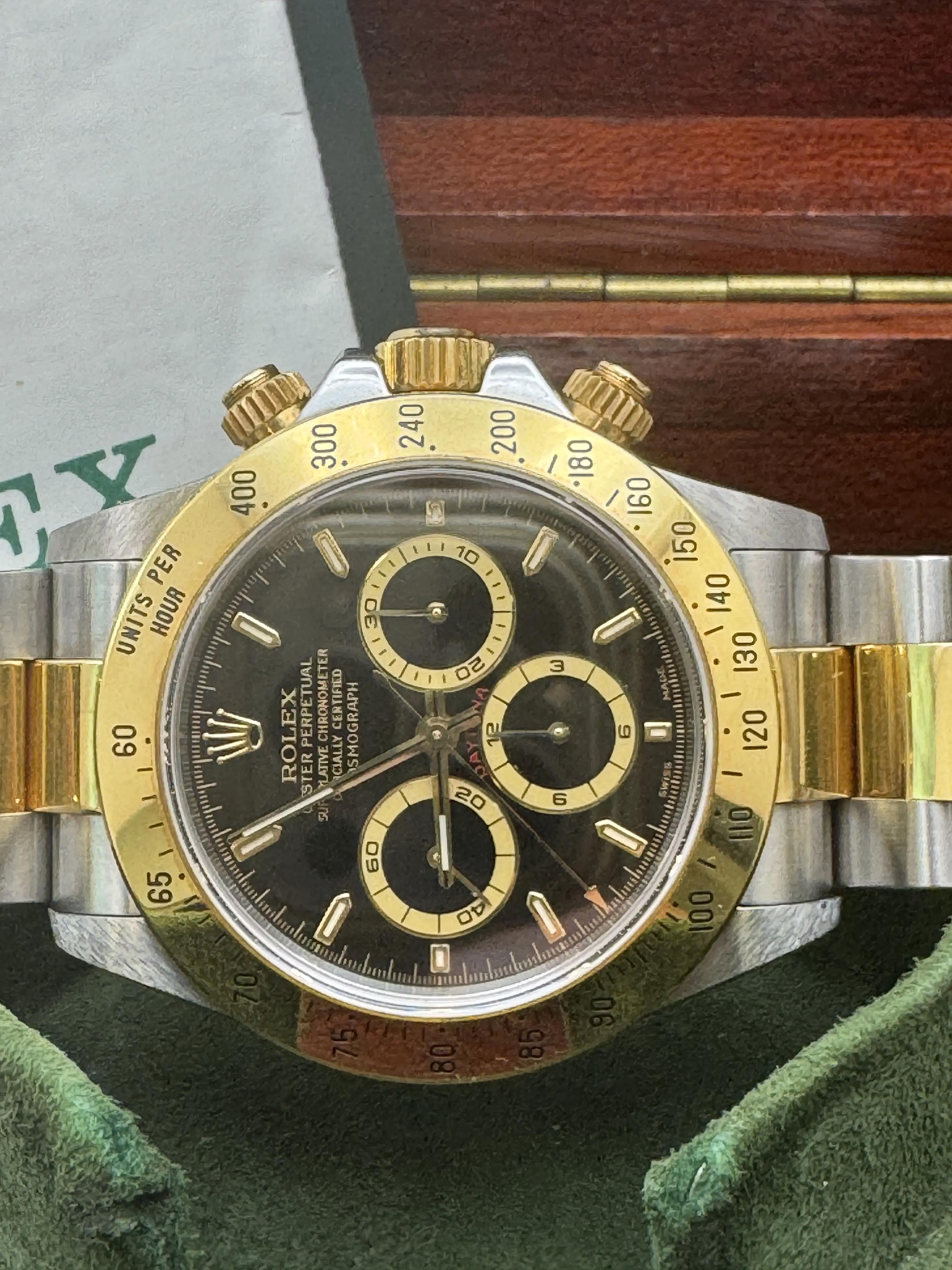 週末セールROLEX 16523 デイトナ箱と付属品10点セット Mint Rolex Daytona 40mm 16523 Zenith 18K Two Tone Collectors Box