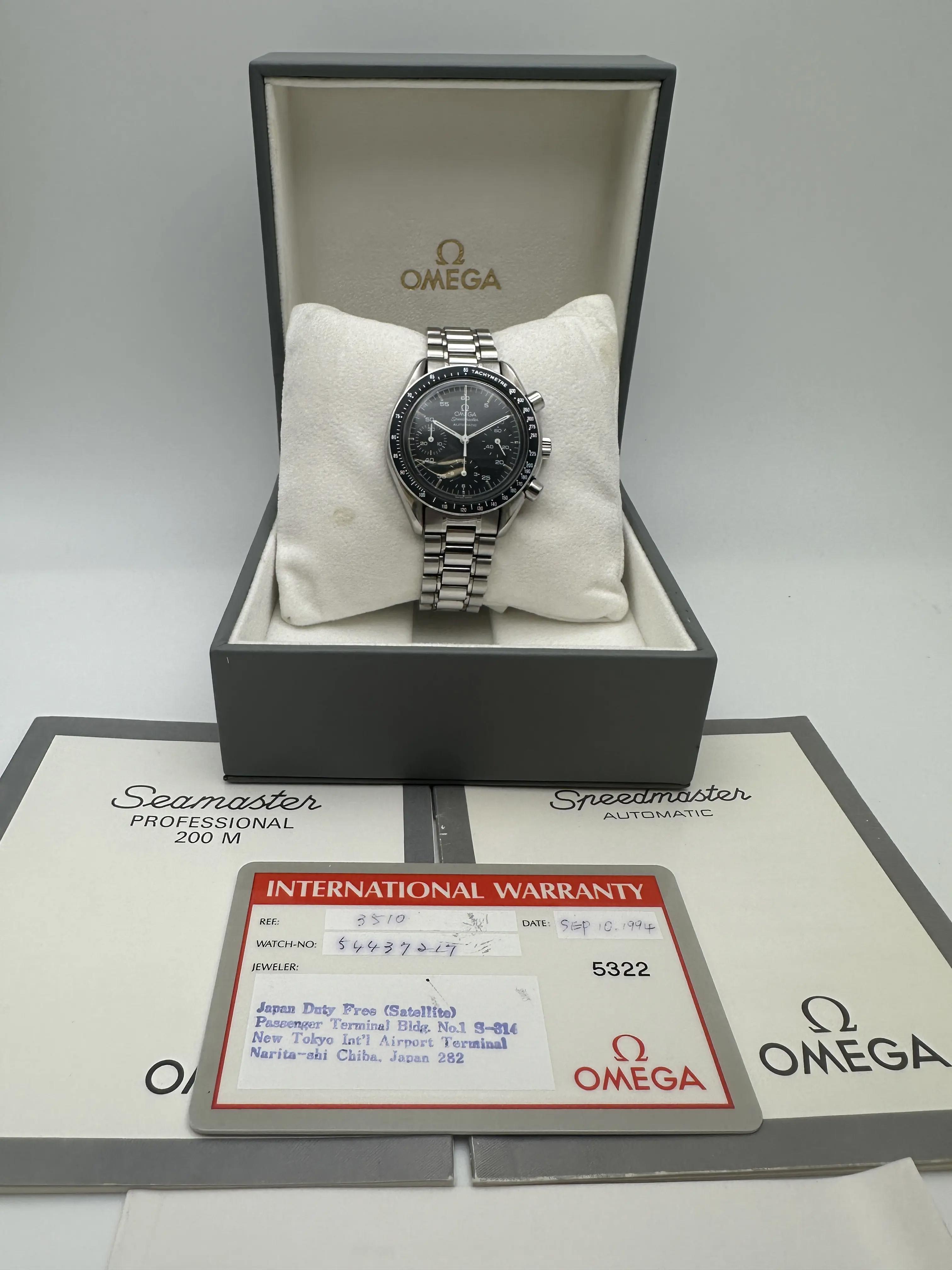 Omega Speedmaster Reduced 39mm 3510.50 Box and Papers | eBay