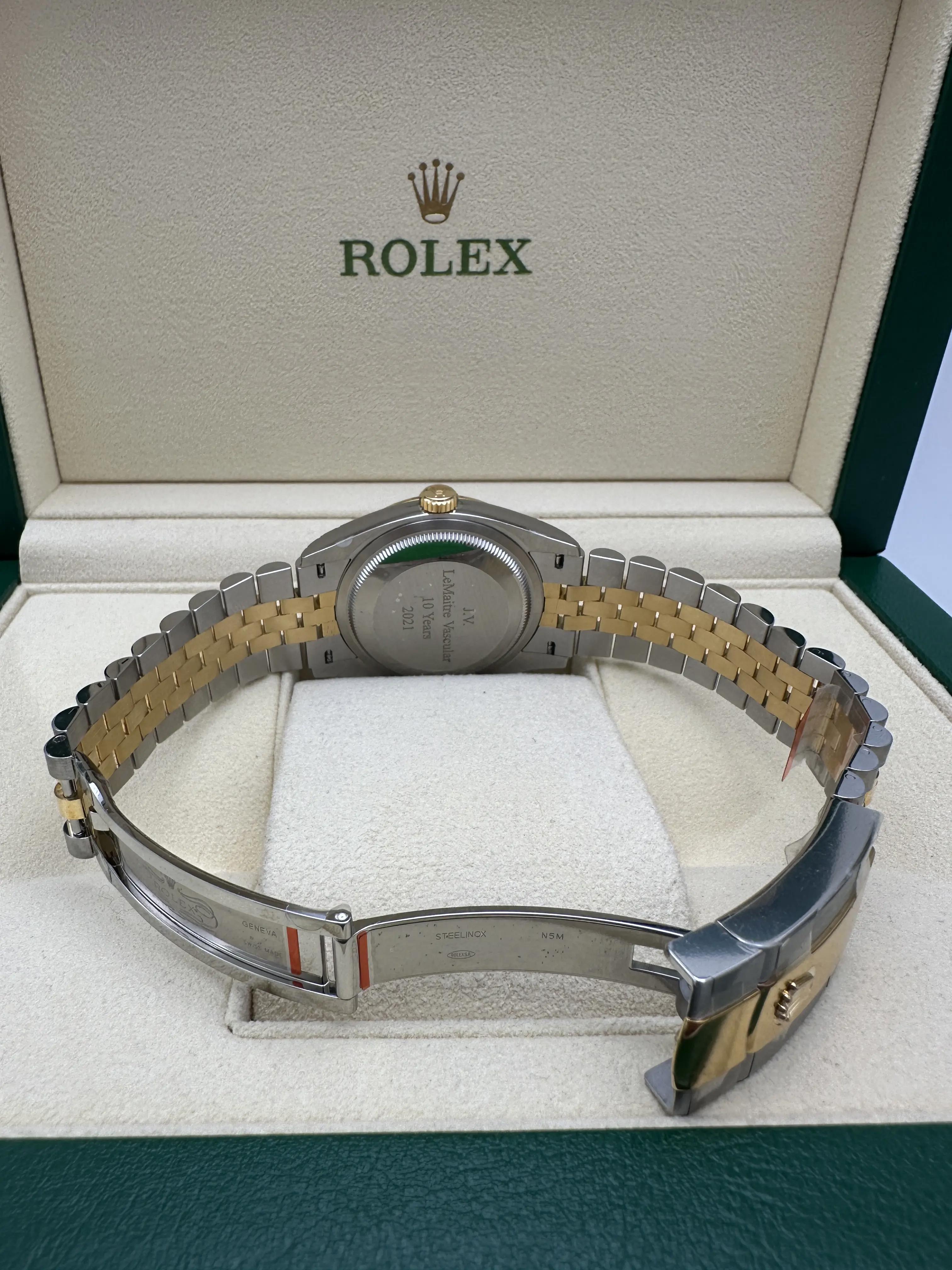 FULL STICKERS Rolex Datejust 36 126233 18K Fluted White Dial