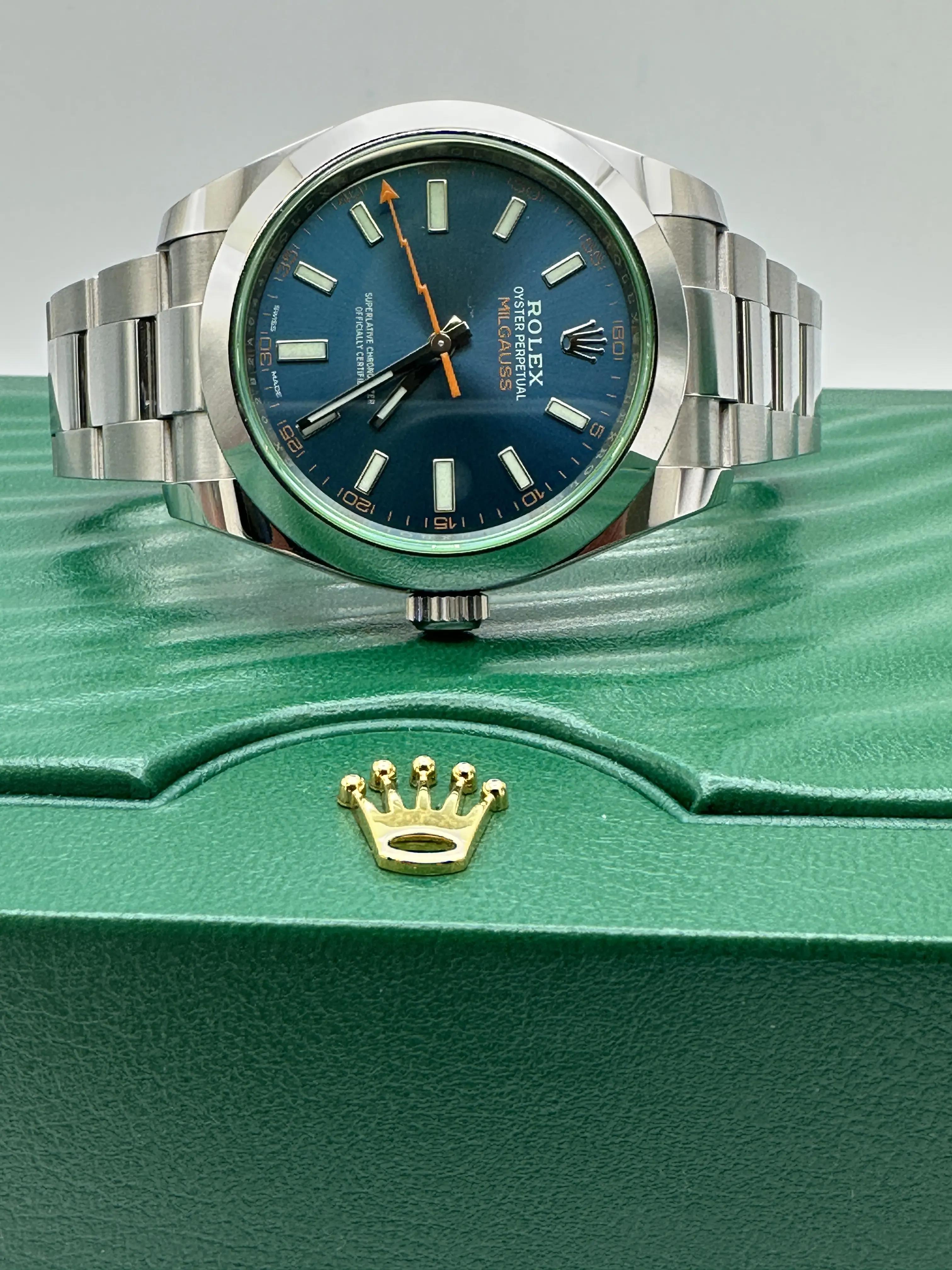 Rolex Milgauss 116400GV 40mm Z-Blue Dial Box Papers Discontinued