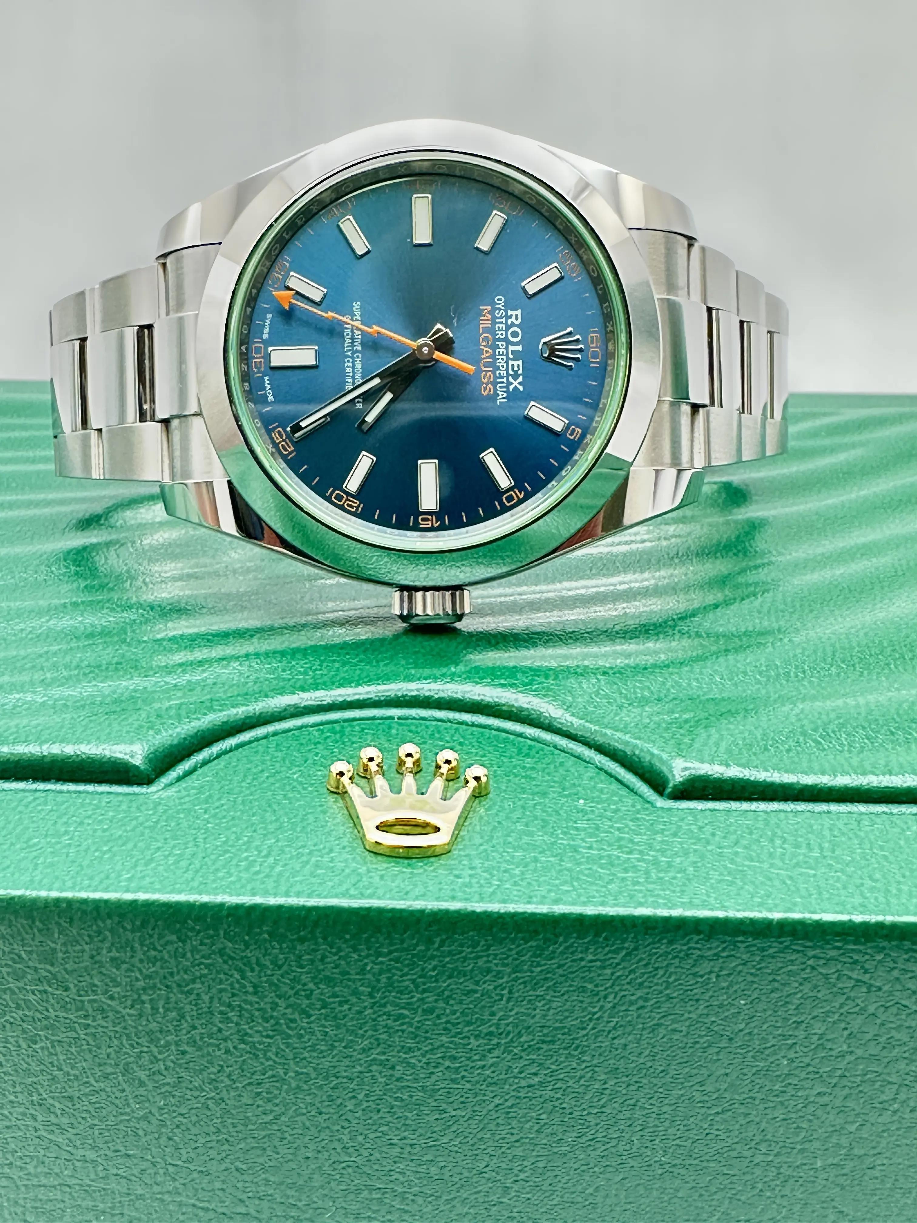 Rolex Milgauss 116400GV 40mm Z-Blue Dial Box Papers Discontinued