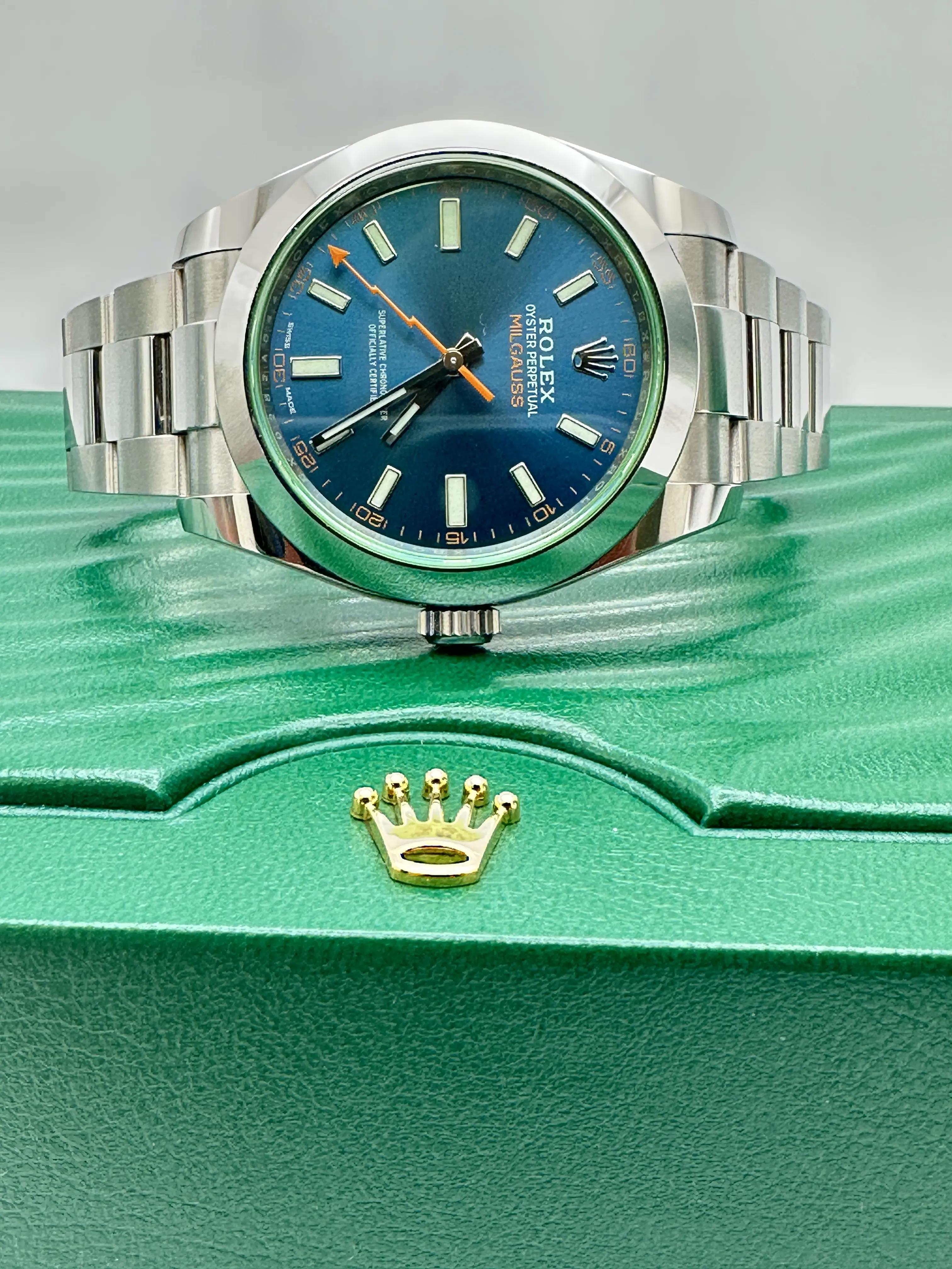 Rolex Milgauss 116400GV 40mm Z-Blue Dial Box Papers Discontinued