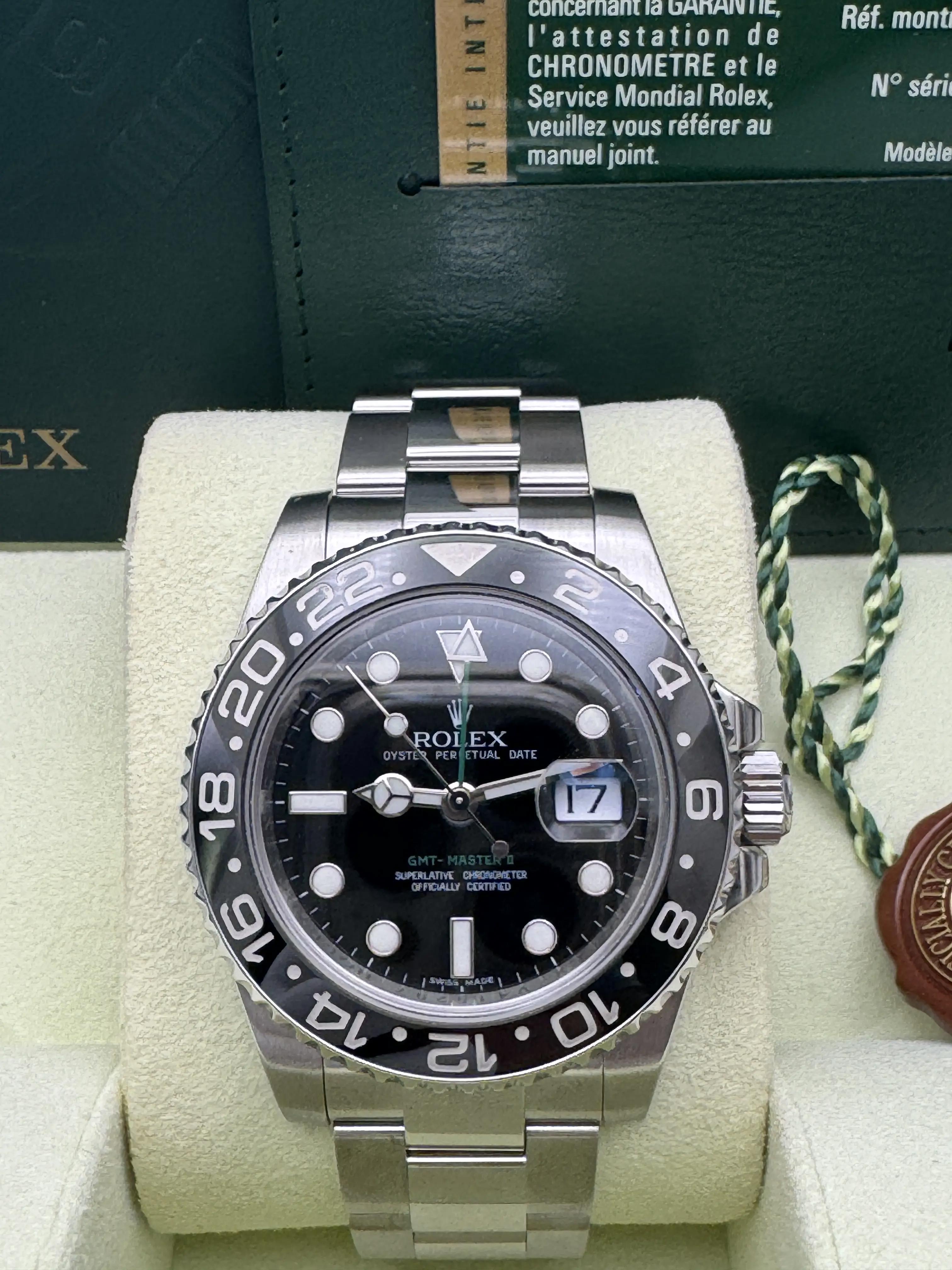 Pristine Rolex GMT Master Ⅱ 116710LN 40mm Black Ceramic Bezel